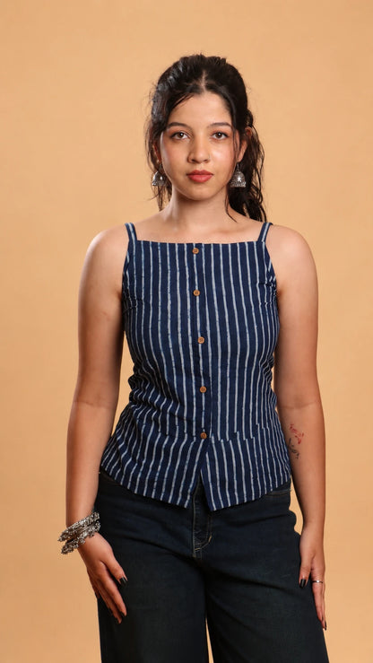 Sameera - Indigo Stripes