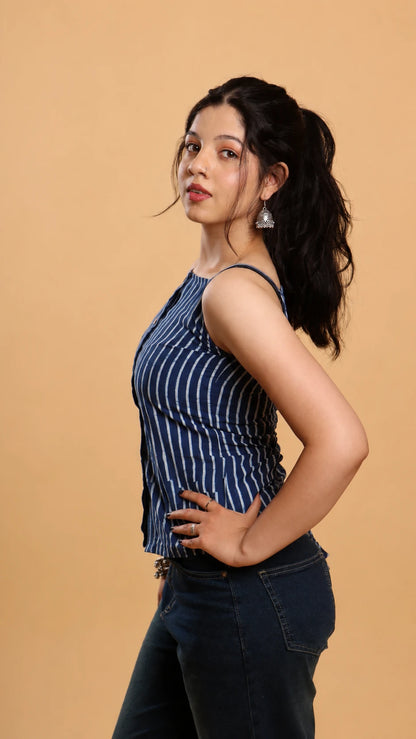 Sameera - Indigo Stripes